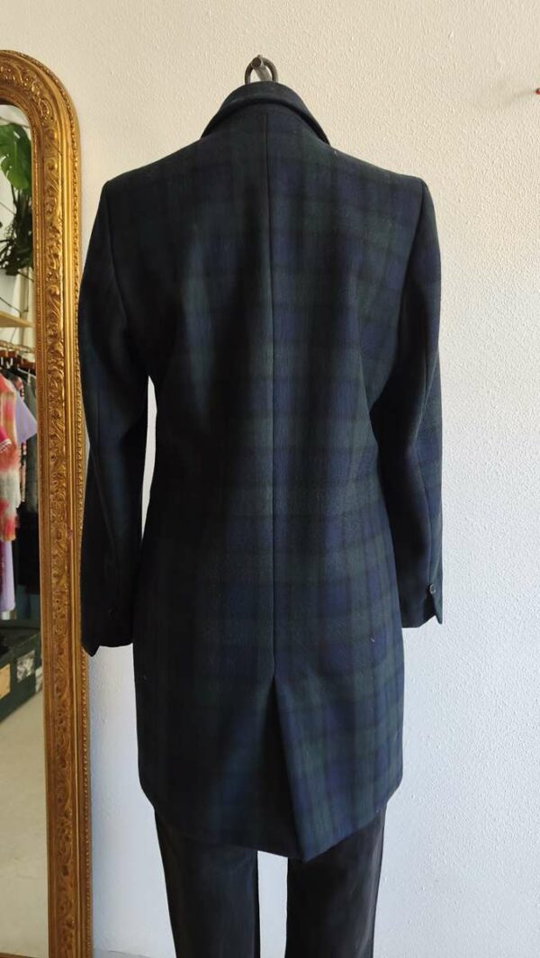 Manteau vintage à carreaux Jodhpur en laine – Taille 38