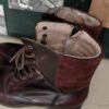 Bottines en cuir bordeaux doublées peau – Pointure 38,5/39