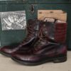 Bottines en cuir bordeaux doublées peau – Pointure 38,5/39