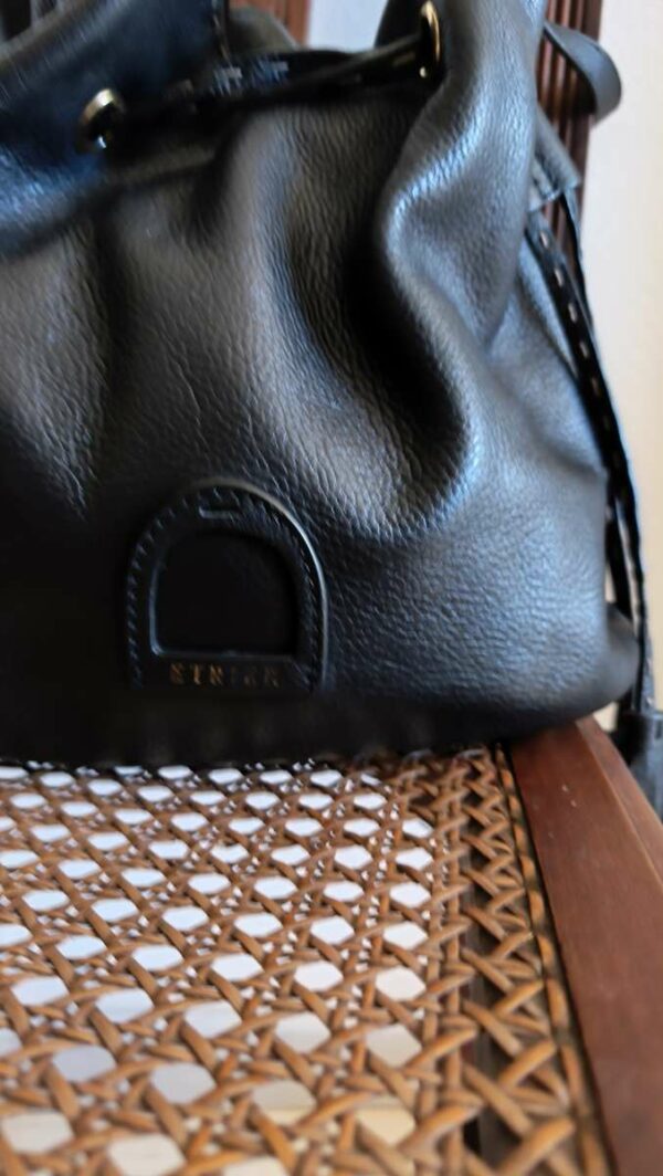 Sac seau en cuir noir Étrier – Sac bandoulière femme