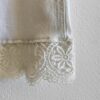 Jean wide leg blanc à dentelle – Upcycling Rose & Marie – Taille 40