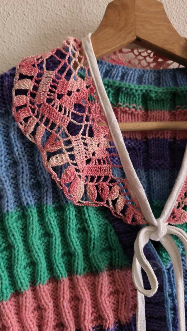 Col romantique en crochet ancien – Rose & Marie