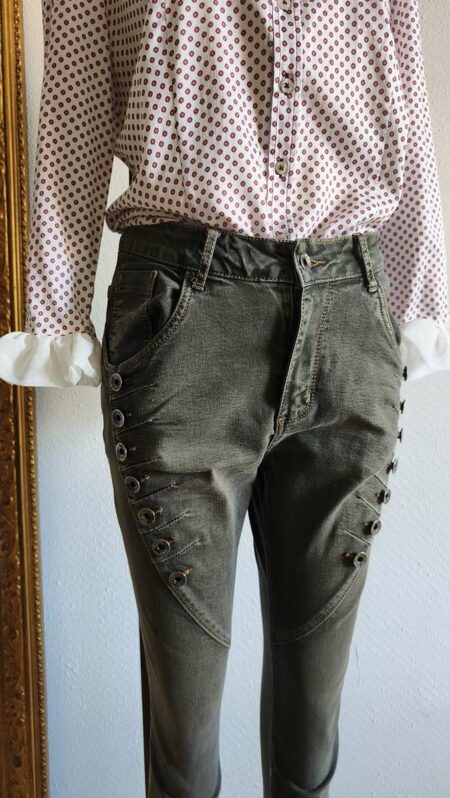 Jean Y2K rock à boutons décoratifs – Taille 38