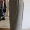 Jupe longue vintage en laine à chevrons gris – Taille 38