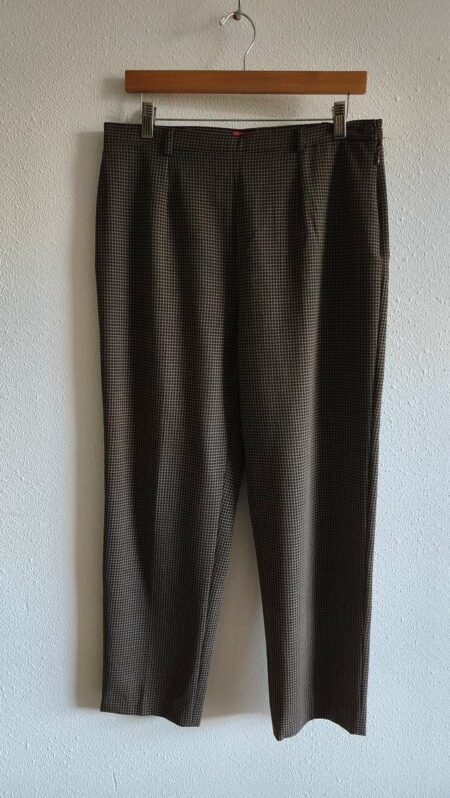 Pantalon vintage Alain Manoukian à petits carreaux – Laine – Taille 42/44