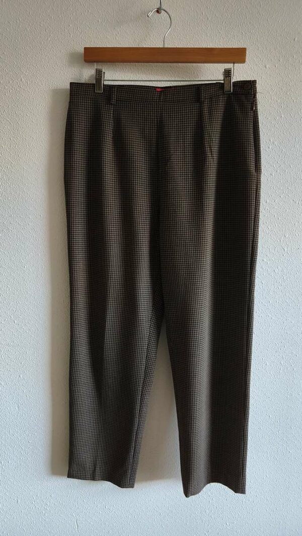 Pantalon vintage Alain Manoukian à petits carreaux – Laine – Taille 42/44
