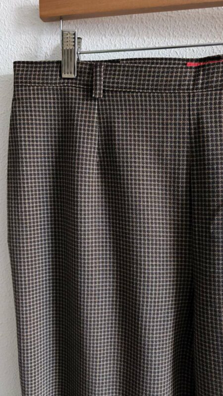 Pantalon vintage Alain Manoukian à petits carreaux – Laine – Taille 42/44
