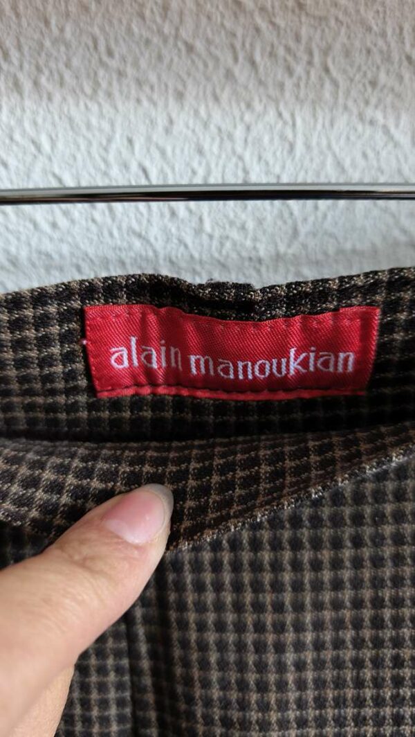 Pantalon vintage Alain Manoukian à petits carreaux – Laine – Taille 42/44