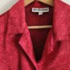 Chemisier vintage rouge satiné effet froissé – Années 90 – Taille 40