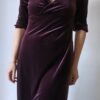 Robe en velours bordeaux Marks & Spencer – Décolleté drapé