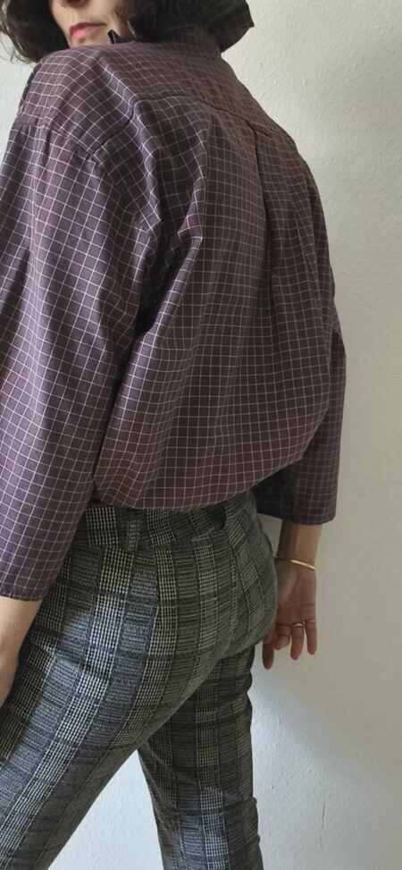 Chemise upcyclée collerette Rose & Marie Taille 42/44/46/48/50