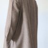 Manteau vintage femme taupe à boutons coquillage – Taille 42