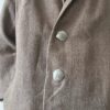 Manteau vintage femme taupe à boutons coquillage – Taille 42