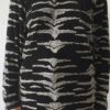 Top vintage années 80 noir à motifs métallisés – Taille 42 à 46