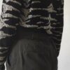 Top vintage années 80 noir à motifs métallisés – Taille 42 à 46
