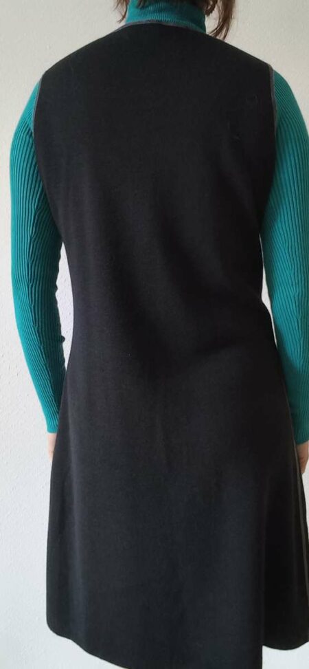 Robe vintage Saint James noire sans manches – Taille 42