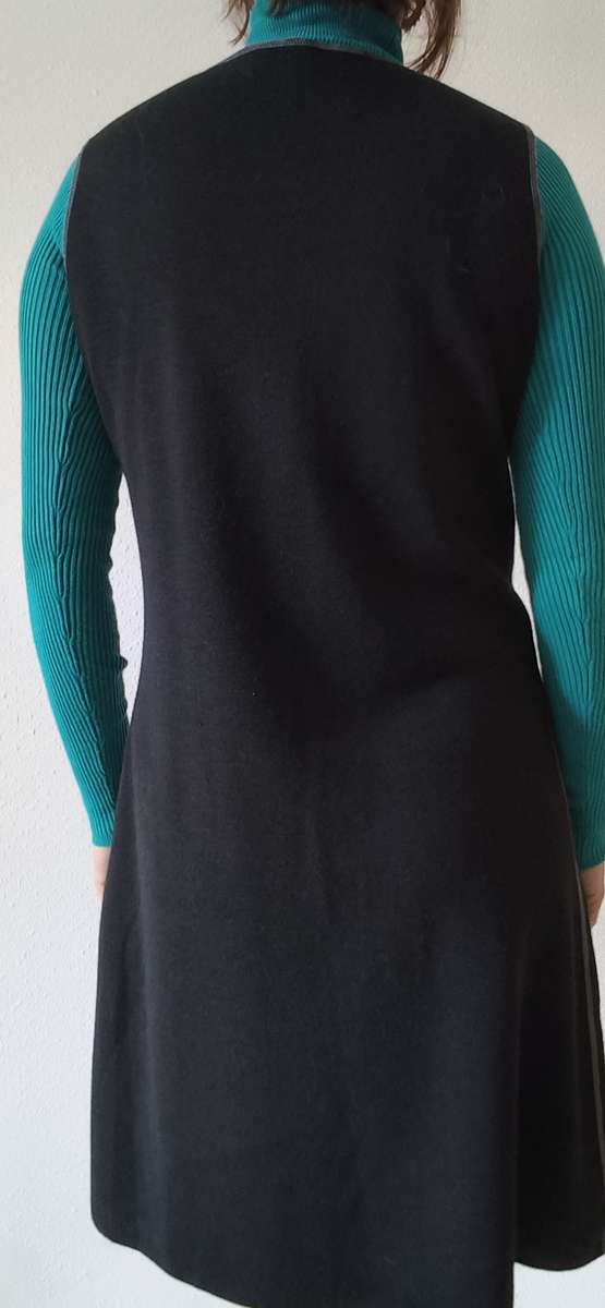 Robe vintage Saint James noire sans manches – Taille 42