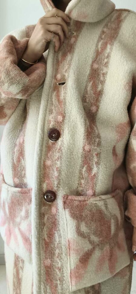 Manteau femme en couverture de laine