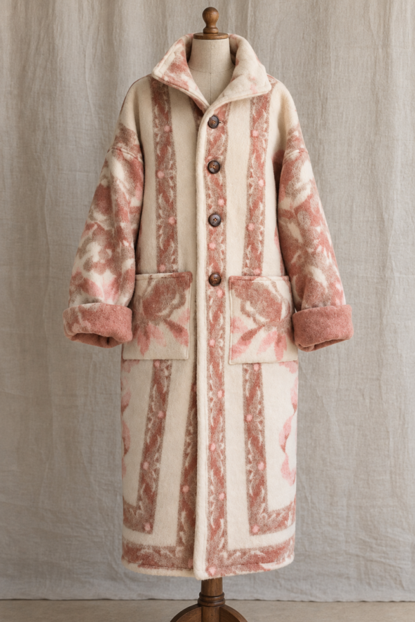 Manteau femme en couverture de laine