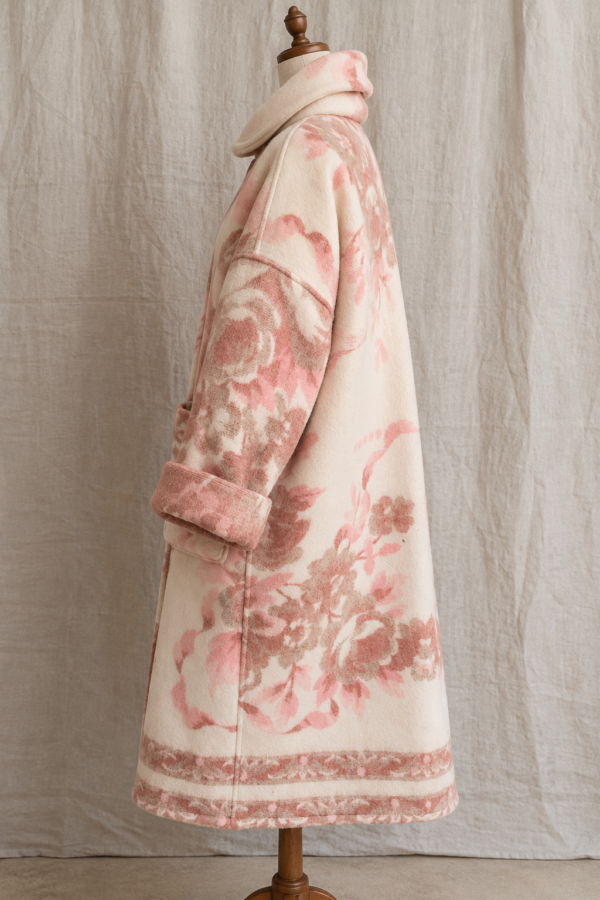 Manteau femme en couverture de laine